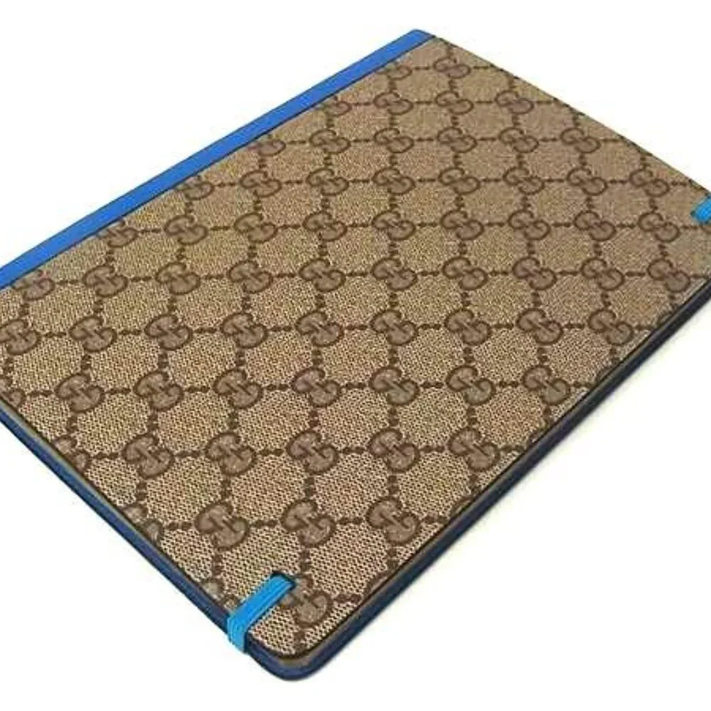Gucci Disney Collaboration Donald Duck GG Pattern Leather Notebook